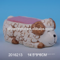 Cute sandfish ceramic sponge holder for kitchen